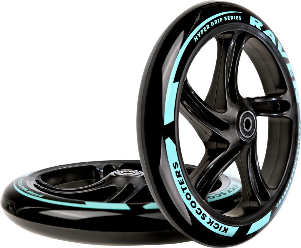 Ersatzräder für Raven Cityroller Scooter Roller Kickscooter Illusion Mint Polyurethan200mm mit Kugellager - 2 Stück