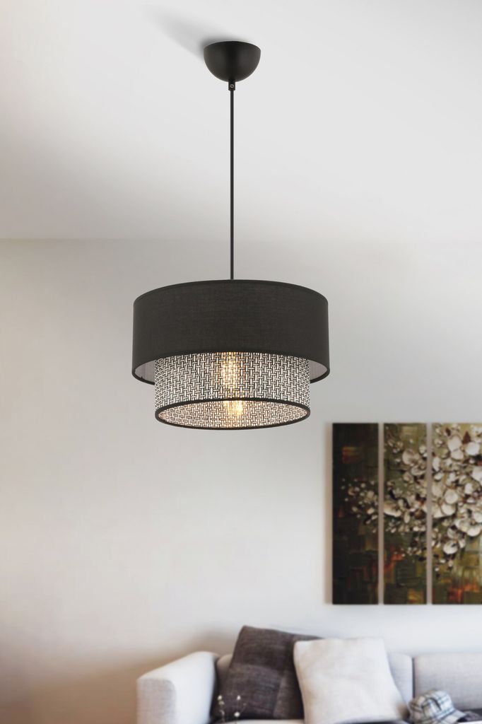 Opviq, Echo - Grey, Black, Kronleuchter, Grau, METALLKÖRPER, 30 x 30 x 65 cm