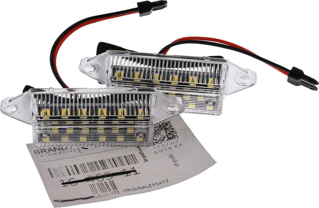BRANDT AUTOMOTIVE Kennzeichenleuchten + Kabel LED kompatibel mit Mitsubishi Colt Ralliart Type R I 06-12 Lancer Evolution X IX VIII Lancer Sportbac...