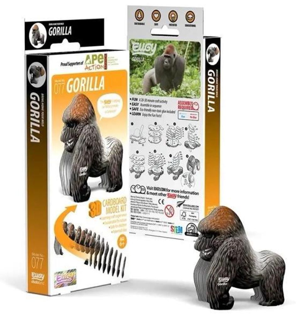 Eugy le gorille. Puzzle 3D écologique - Eugy Image du produit 