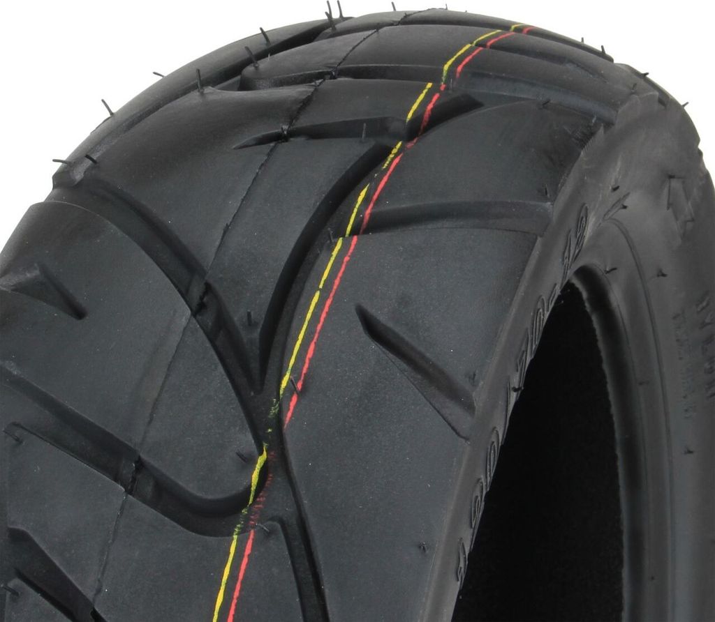 A close-up view of a tire tread.