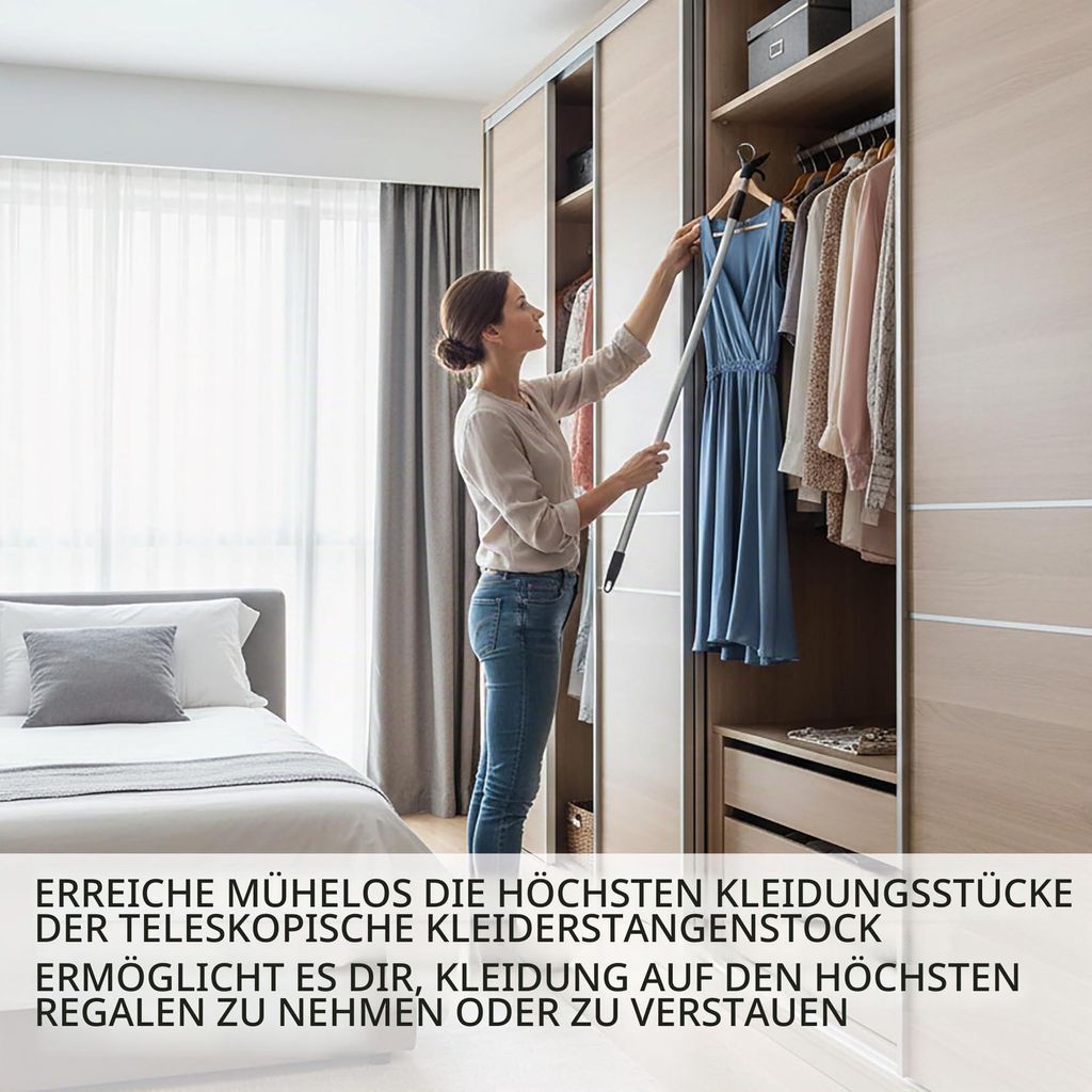 Perfetto Più Stange Kleiderschrank, Kleiderstange, Metall