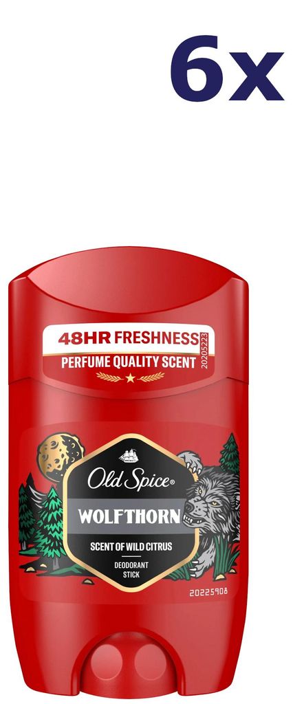 6x Old Spice Wolfthorn anti-transpirant stick 50 ml Produktbild 