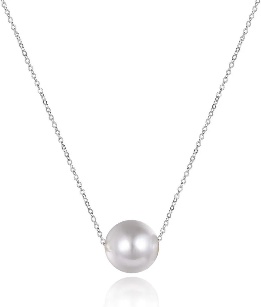 Collier Ras de Cou Perle d'Eau Douce 8mm Argent Massif Bijou Mariage