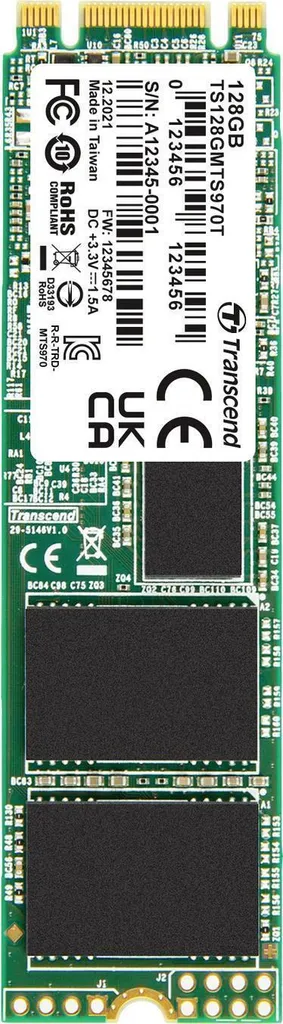 Disque SSD Interne M.2 128 Go SATA III Transcend 3D NAND haute qualité