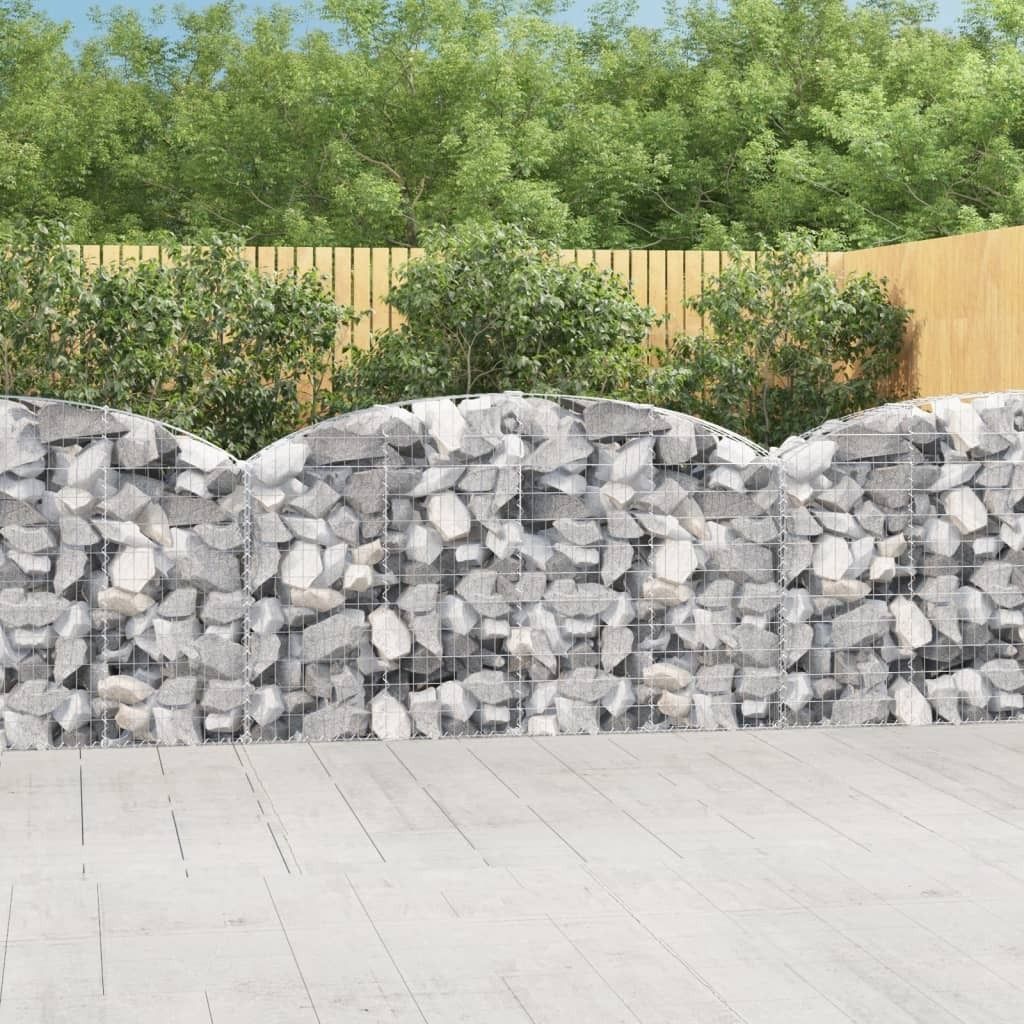 Maison Exclusive - Gabione mit Hochbogen 200x30x100/120 cm Verzinktes Eisen