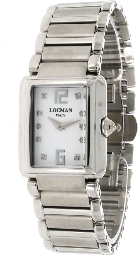 0670A08D-00WHIDB0 Italy Damenuhr Giannutri weiß Diamant Titan / Stahl Ref. 670 Locman