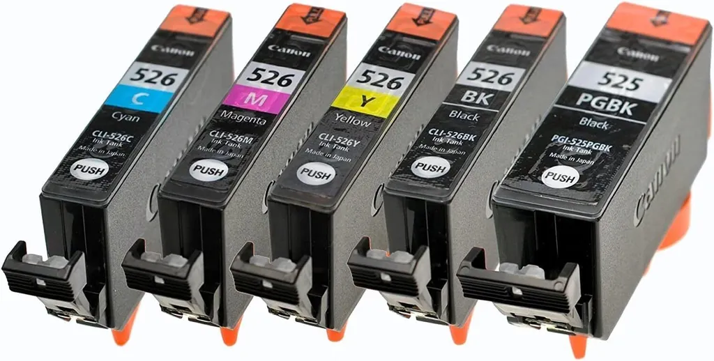 Jeu de 5 Cartouches d'encre pour Imprimantes Canon Pixma Série MG et IP
