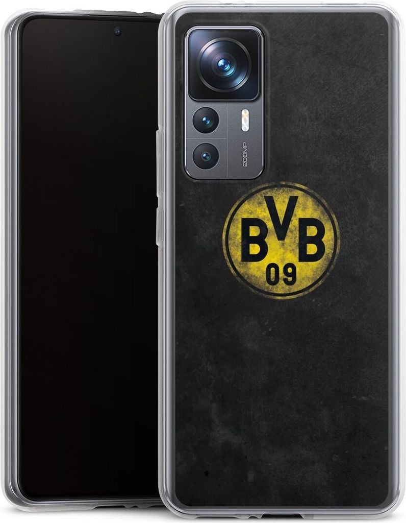 DeinDesign Handyhülle für Xiaomi 12T Pro 5G Silikon Hülle Case Smartphone Schutzhülle BVB Borussia Dortmund Fanartikel