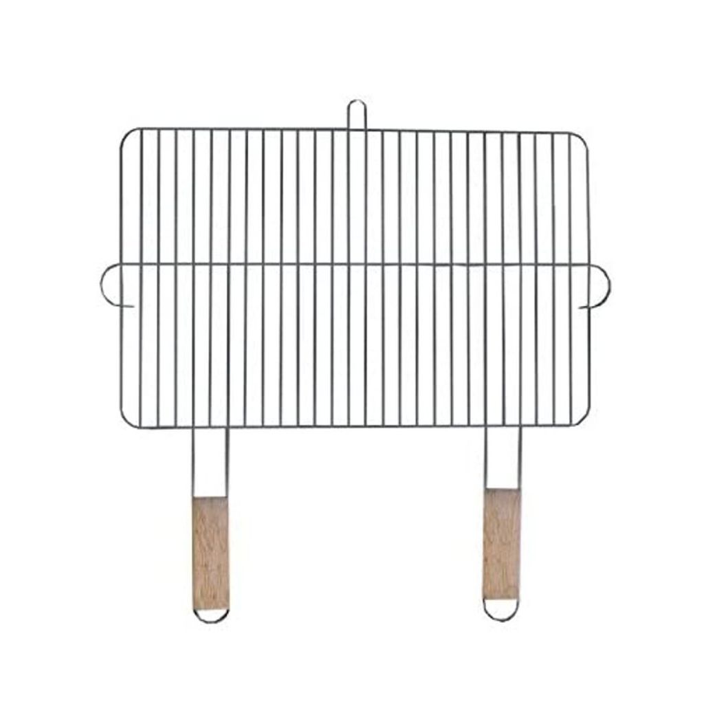 Gril 54x34cm se 2 dřevěnými rukojeťmi ocelový chromovaný Obrázek produktu 