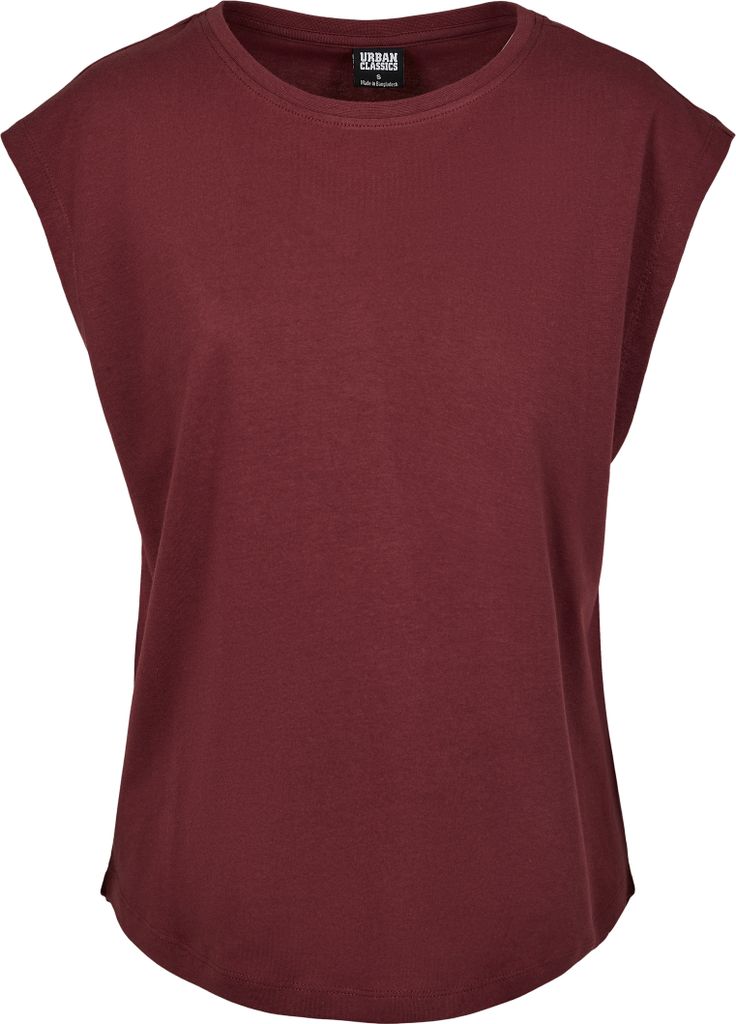 Urban Classics Ladies - Basic Shaped Top Shirt cherry - 4XL