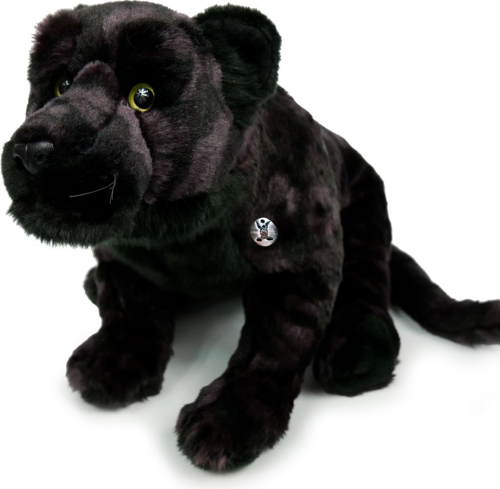 Panther Kuscheltier Leopard schwarz Schlenkertier 62 cm Plüsch * THABO
