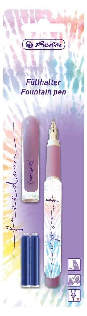 Stylo Plume Ergonomique Herlitz New Batik Freedom avec Plume Inox Fine