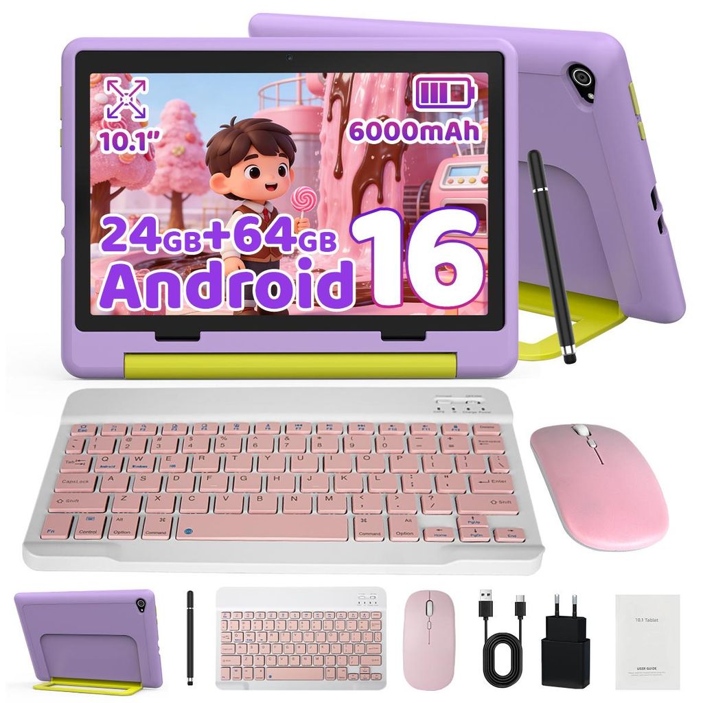 JENBIZZ Tablet per bambini da 10'', con Android 16, 24 Immagine del prodotto 