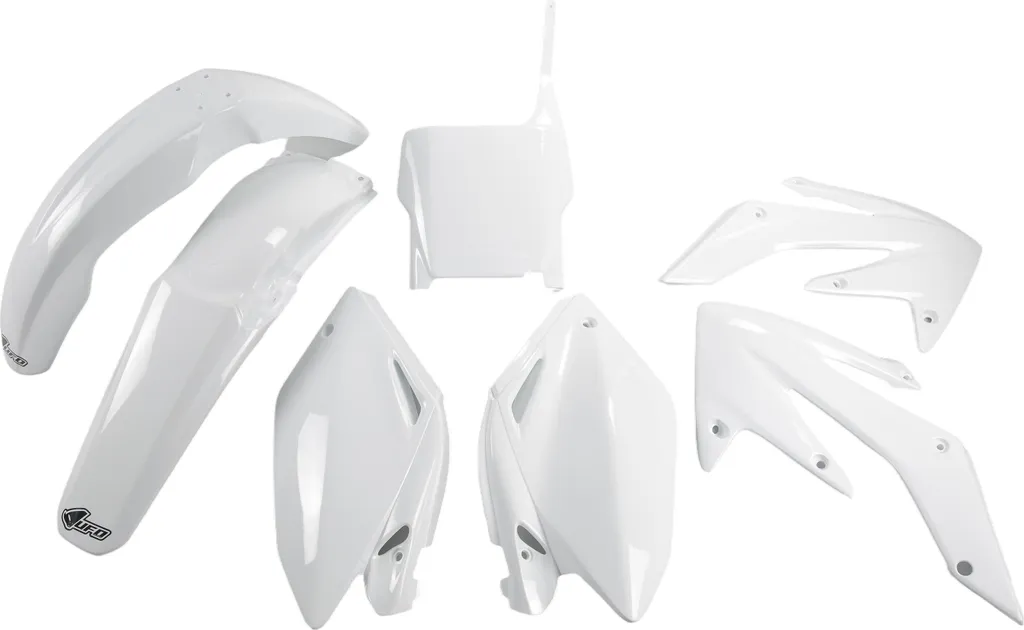 Réparer plastiques cassés Honda CRF 250 R avec kit UFO 7 pièces blanc OEM
