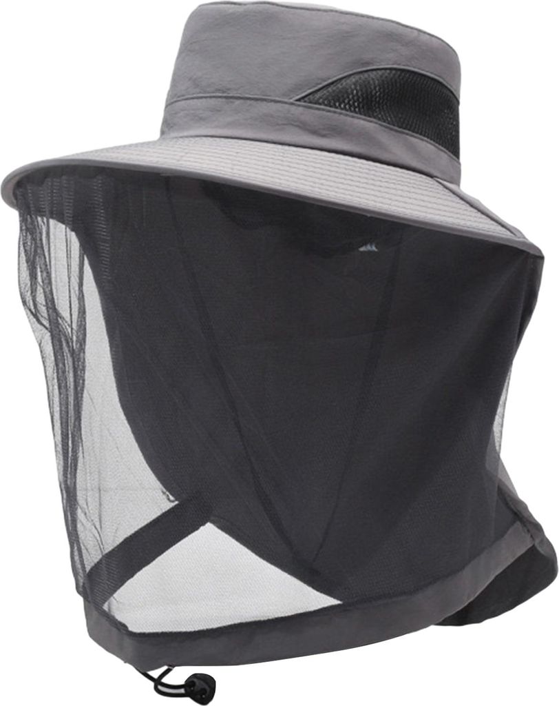 Moskitonetz-Kopfhut für Männer und Frauen, Sonnenschutz, Fischerhut mit Schleiernetz, schützt vor Insekten, für Wander- und Outdoor-Aktivitäten