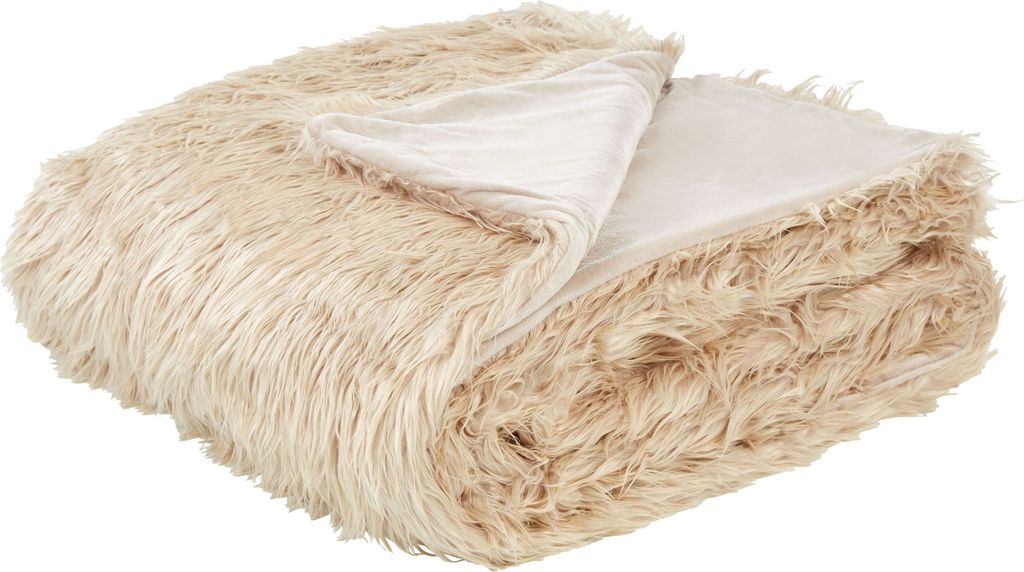 BELIANI Tagesdecke Hellbraun 200 x 220 cm Polyester für Schlafzimmer für Wohnzimmer