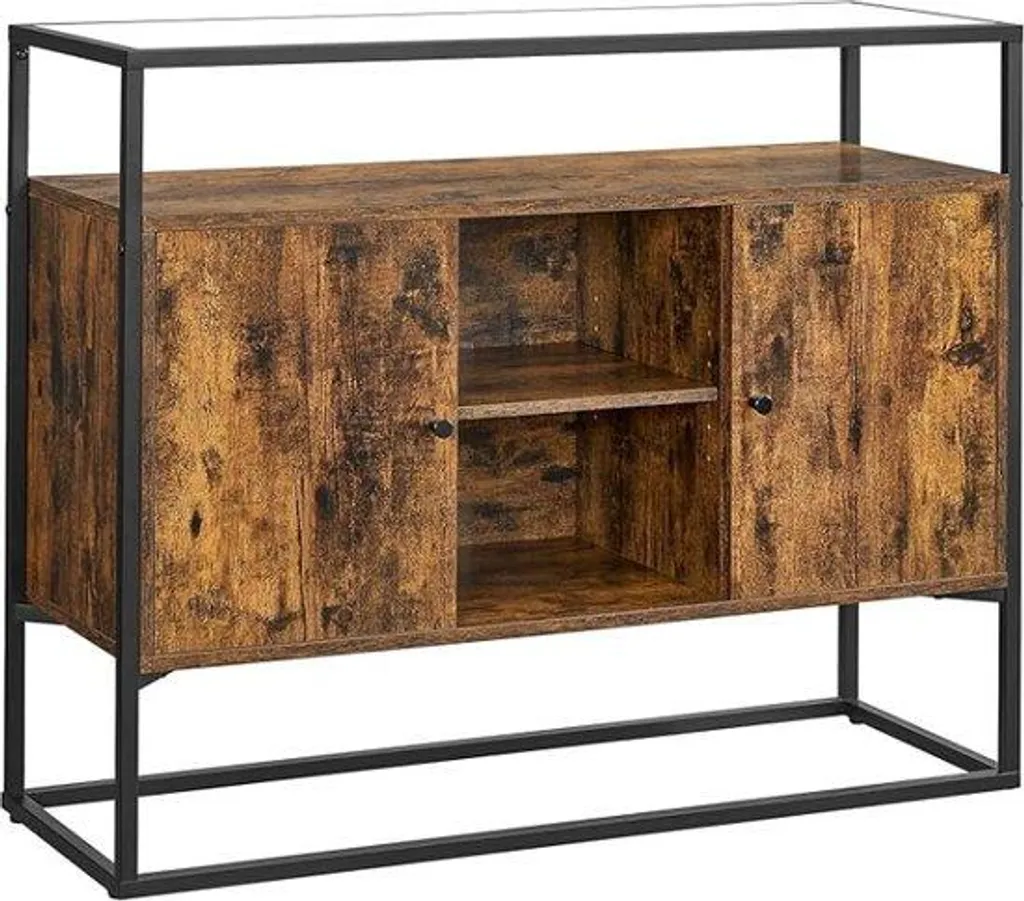 Meuble vitrine industriel pour ranger et exposer - Solution robuste 1m50