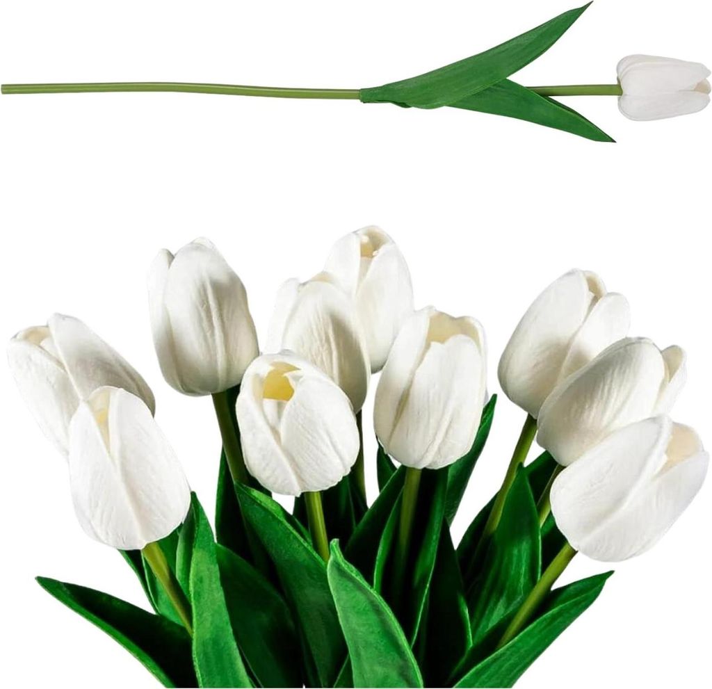 EDIBAZZAR | Umelé tulipány Kytica 10 dekoratívnych kvetov Obrázok produktu 
