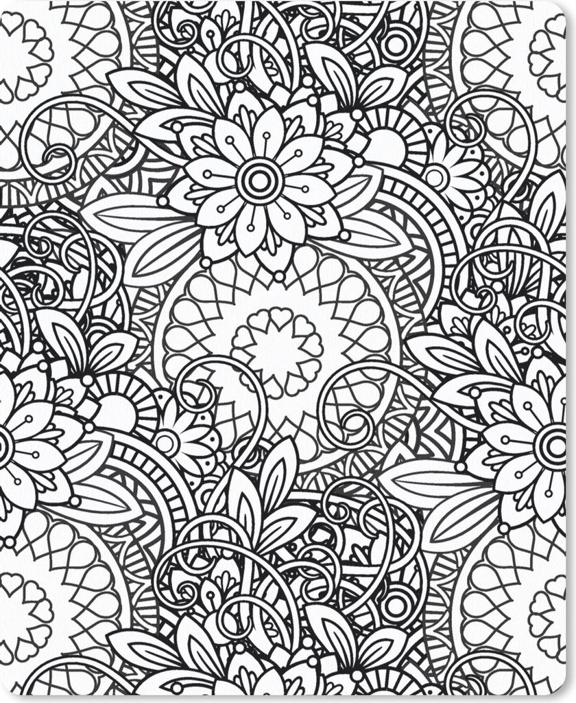 MuchoWow Mauspad Mousepad Mandala - Zentangle - Muster 19x23 cm - Mousepads - Maus Mat - Pad - Mausunterlage - Mauspads - Spielen