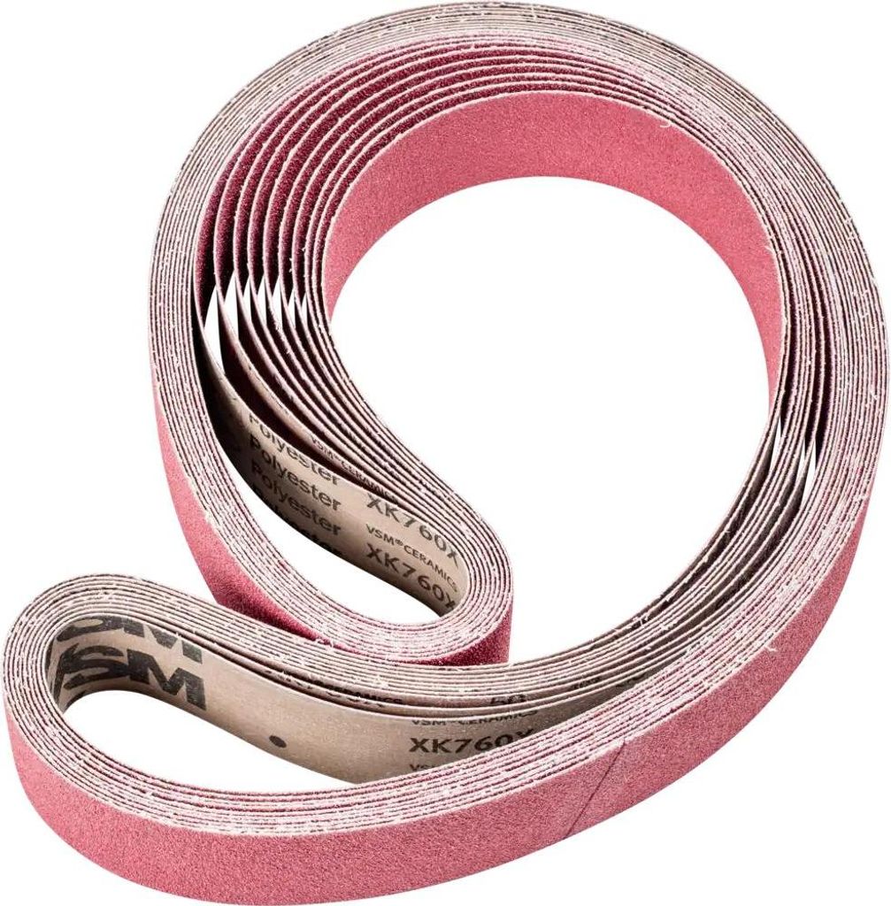 PFERD TOOLS Keramikkorn Schleifband BA höchster Abtrag auf Stahl mit Bandschleifer