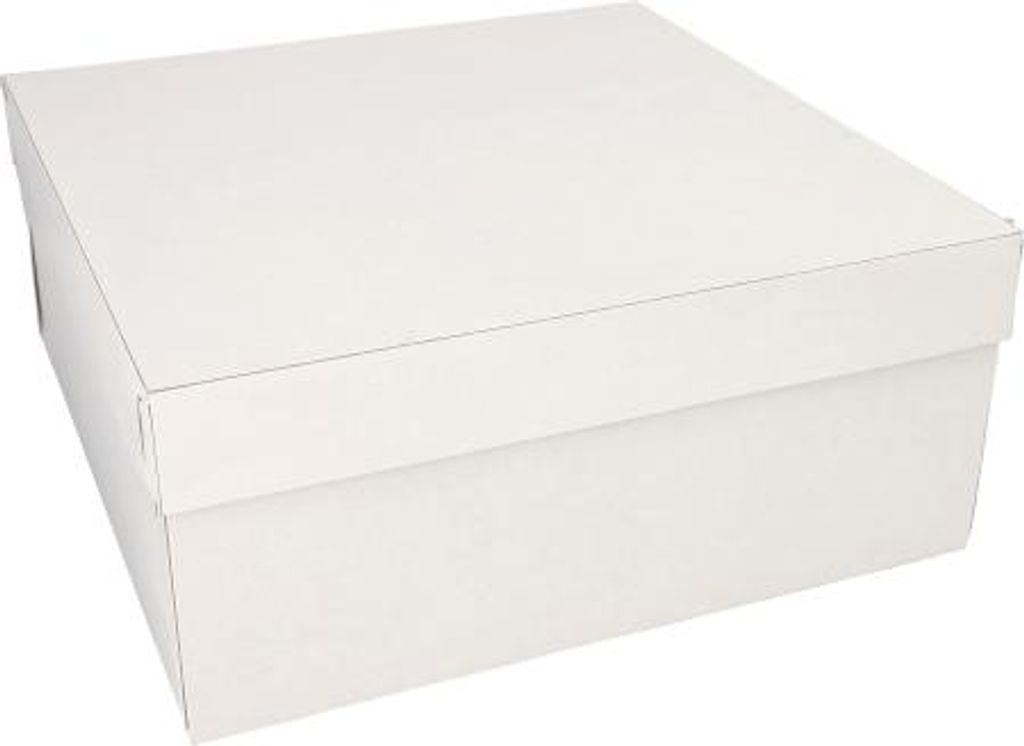 Tortenkartons, mit Deckel, Pappe eckig 30 cm x 30 cm x 13 Produktbild 