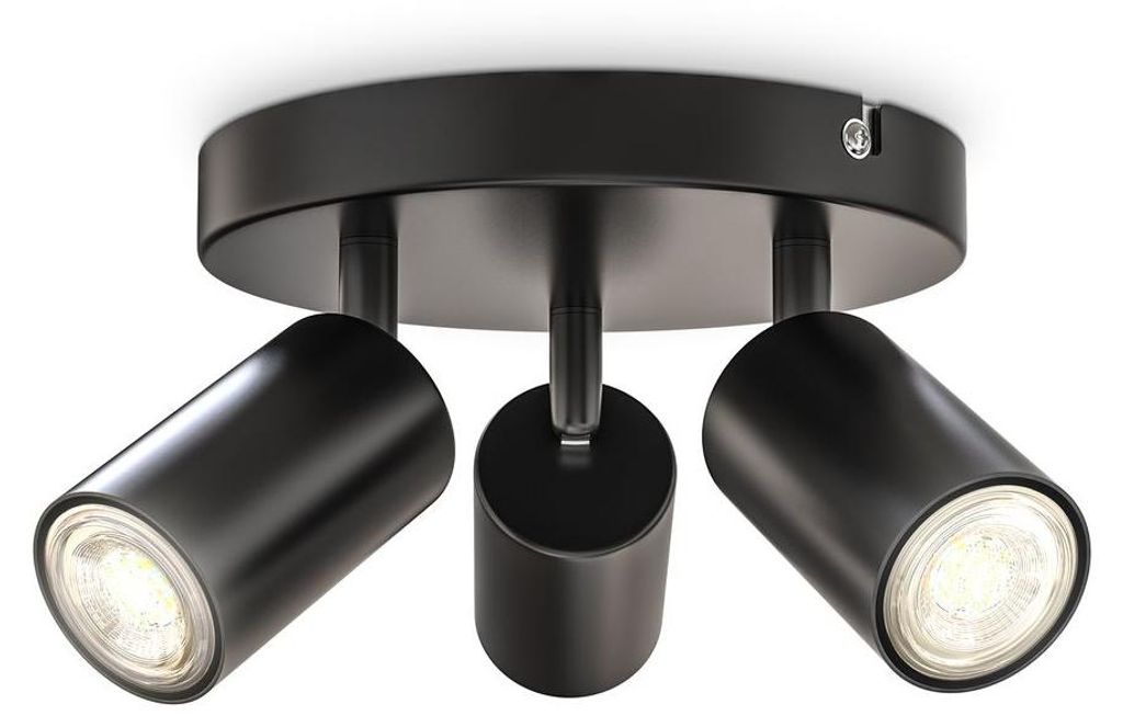 B.K.Licht I Plafonier 3 spots I Spots pivotants & Image du produit 