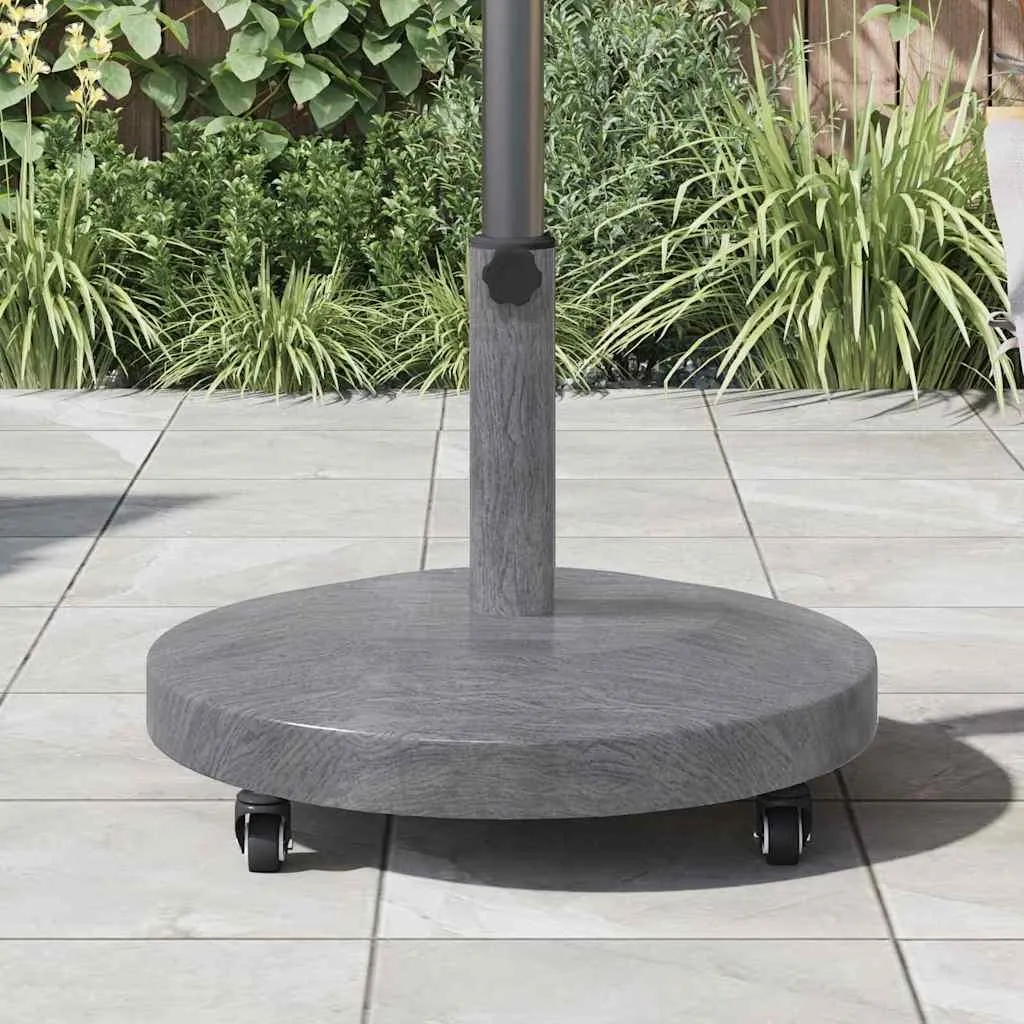 Base per Ombrellone 48x48x32 cm Grigio Scuro - Testata nel Vento - 4