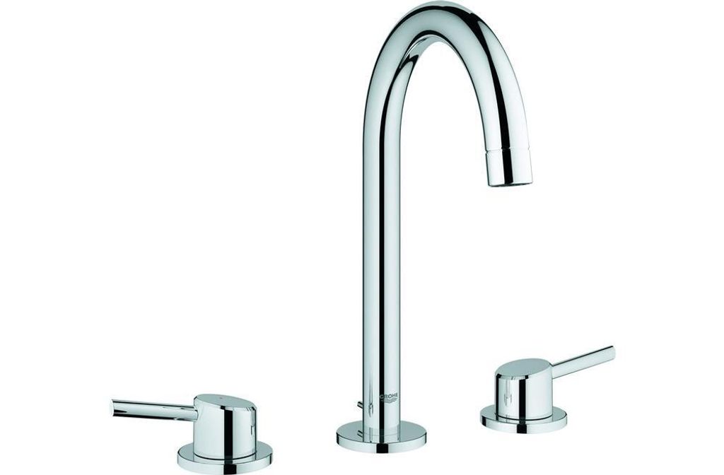 Grohe Concetto 3-Loch-Waschtischbatterie mit Zugstangen-Ablaufgarnitur chrom - 20216001