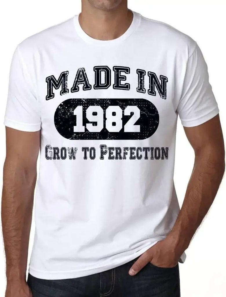Herren Grafik T-Shirt Wachsen bis zur Perfektion aus dem Jahr 1982 – Grow to Perfection 1982 – Geschenk 42. Geburtstag Jahrestag 42 Jahre