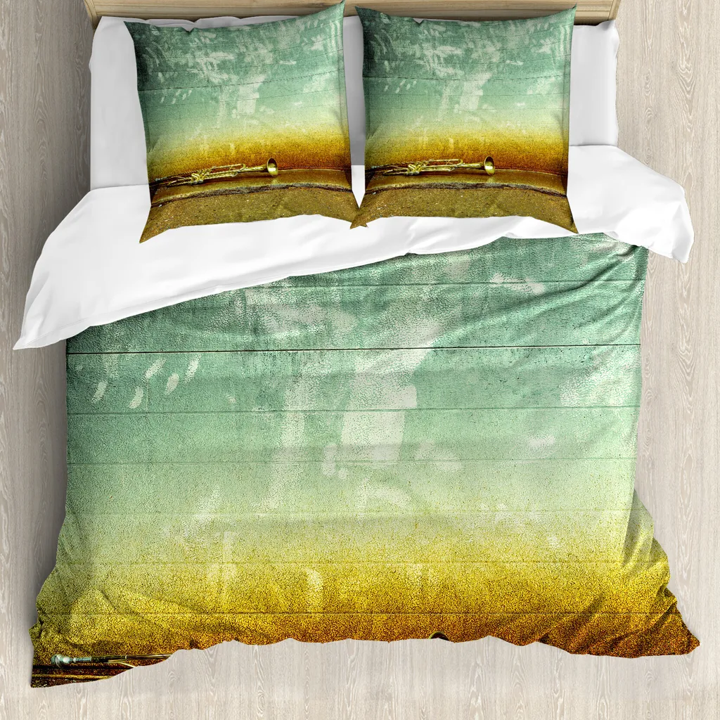 Copripiumino Jazz ABAKUHAUS 200x200 Verde Acqua Jazz Club Vintage