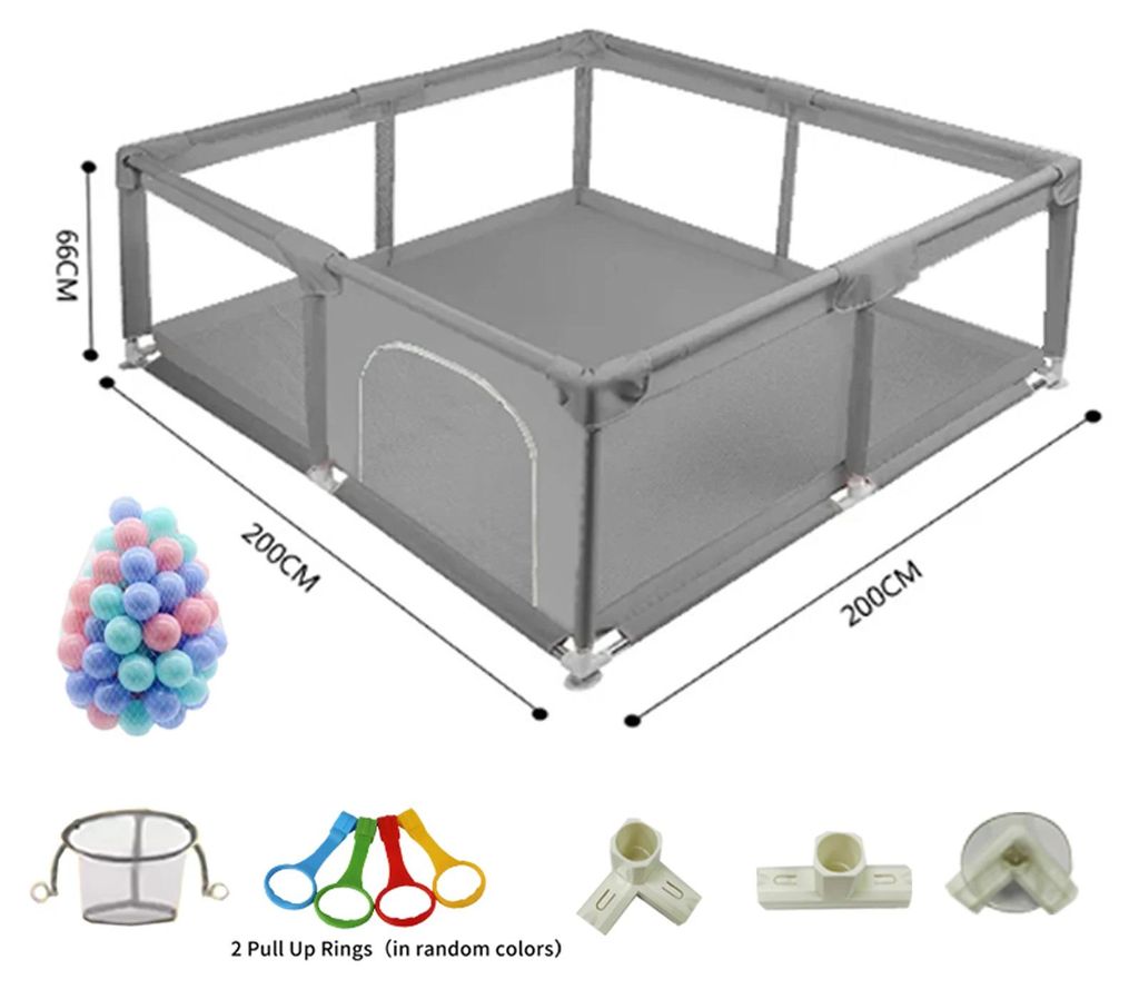 Parc de jeu pour bébés - Grand parc de jeu avec piscine à Image du produit 