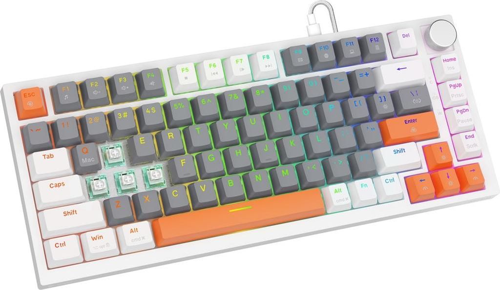 Savio ASTRAL WHITE JADE 3 COLOURS Tastatur Gaming USB QWERTY US International