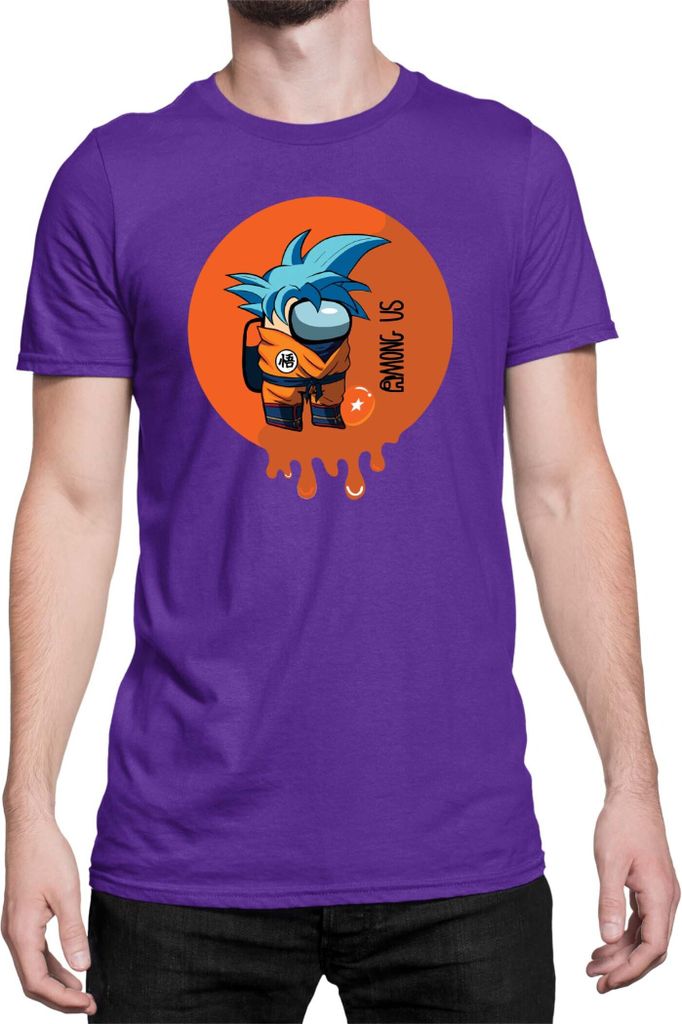 Herren T-Shirt Dragon Anime Manga Ball Z Goku 30, Man M / Lila