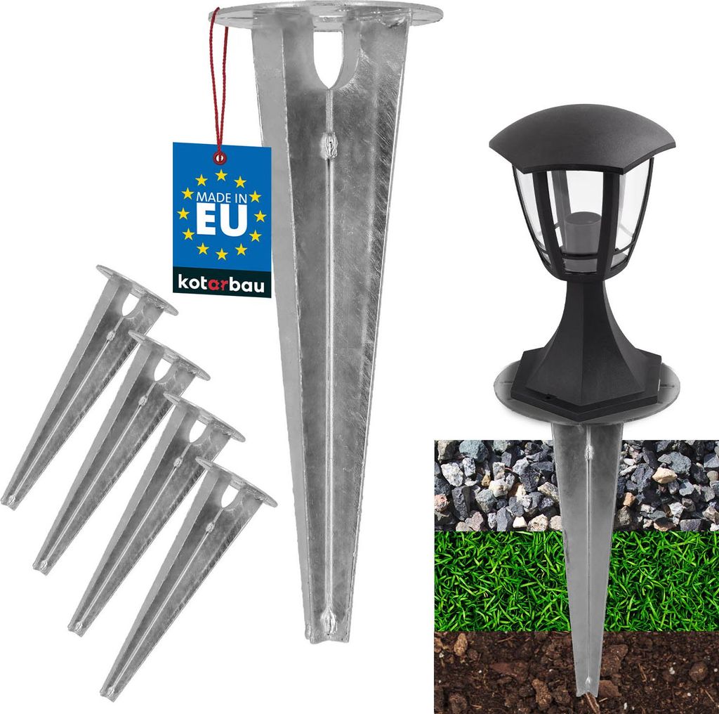 KOTARBAU® 4 Stk Erdspieß Einschlaghülse für Produktbild 