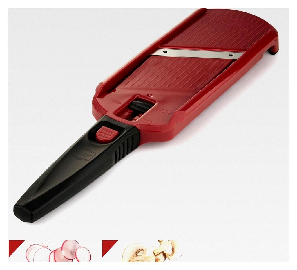 Multi Slicer Gemüseschneider - Gemüsehobel für Scheiben in 2 Schnittstärken - Gemüseschneider für Obst & Gemüse - Kompakter Mini Küchenhobe...