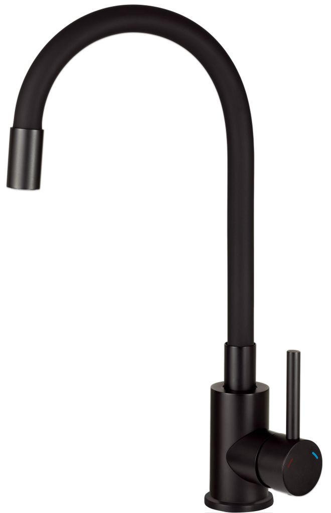 Luno mélangeur de cuisine noir avec bec flexible Image du produit 