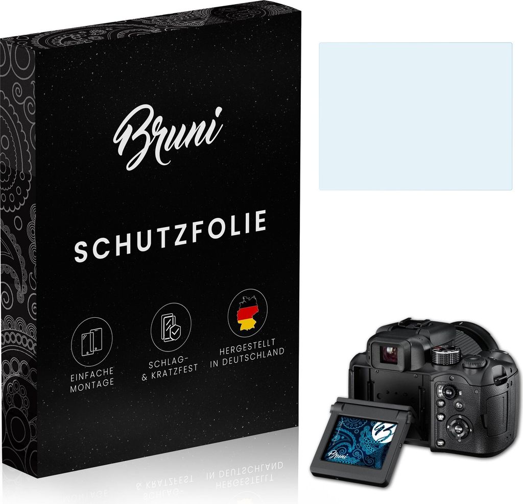 Bruni Basics-Clear 2x Schutzfolie kompatibel mit Fujifilm FinePix S100FS Folie