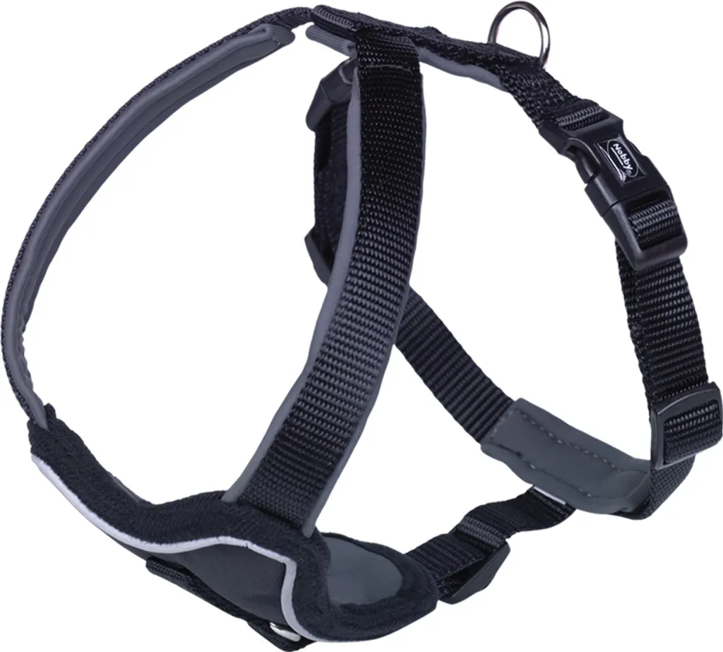 Imbracatura Nobby Comfort "Classic Preno" nero/grigio L: 30-35 cm; L: 15 mm
