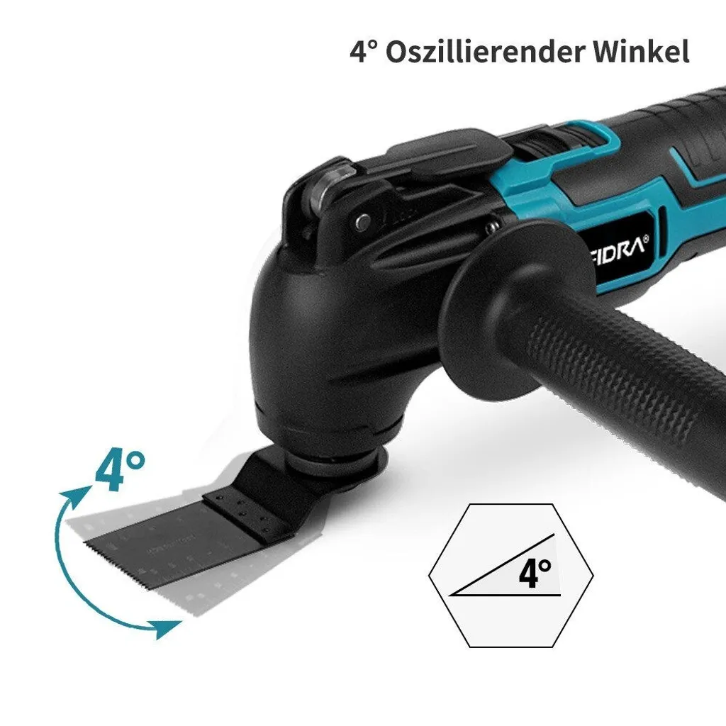 Outil multifonction oscillant 4° avec système de fixation rapide
