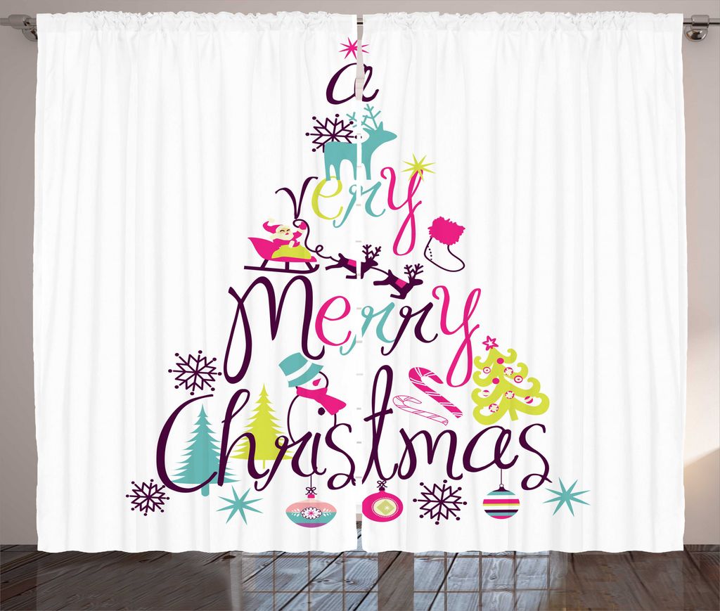 ABAKUHAUS Dampfmaschine Rustikaler Gardine, Abstrakte Baumkunst, Schlafzimmer Kräuselband Vorhang mit Schlaufen und Haken, 280 x 225 cm, Weiß Gr...