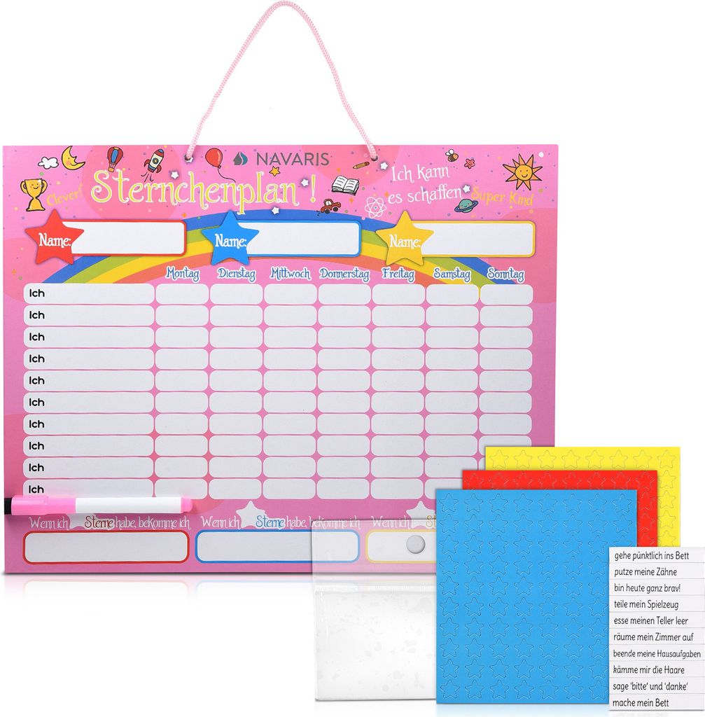 Navaris abwischbare Belohnungstafel magnetisch 40x32cm - Produktbild 7
