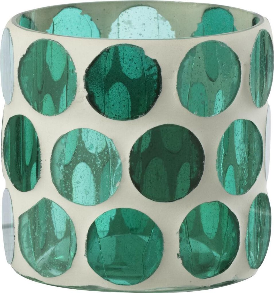 J-Line Kerzenständer Glas Türkis Small