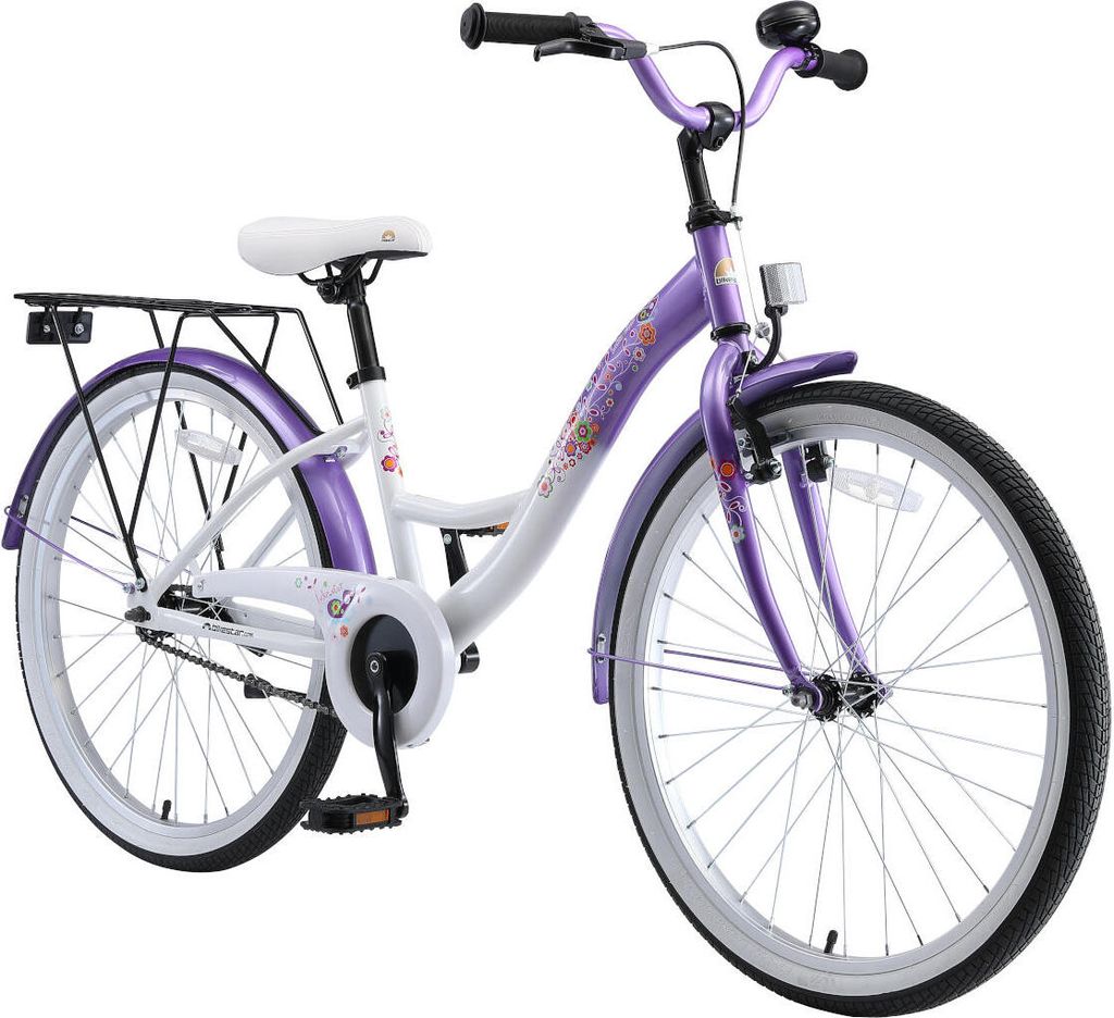 Bikestar Kinderlaufrad Classic 24 Zoll Wert Lila & Weiß Produktbild 