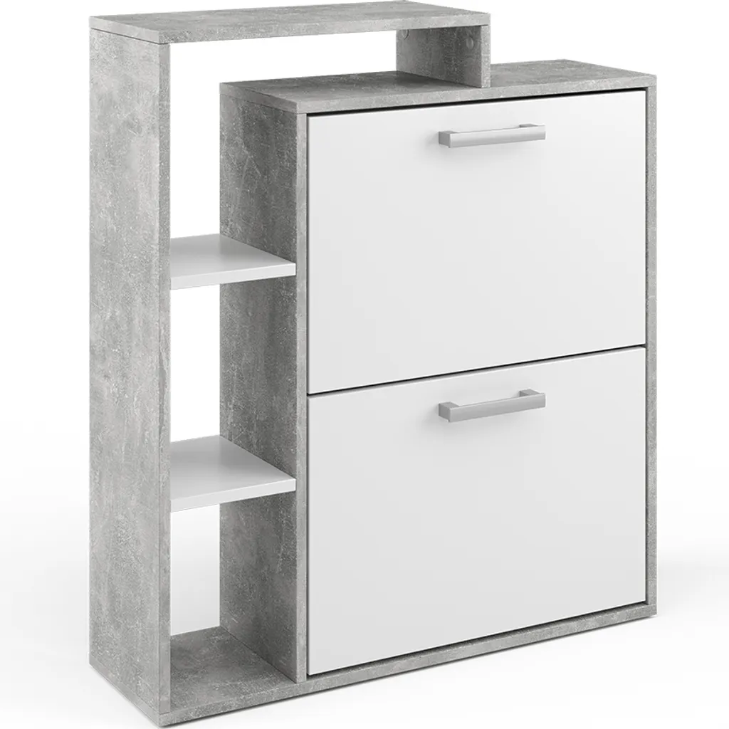 Mobile Scarpiera Vicco Orlando Cemento 90cm | Arredo Ingresso Moderno