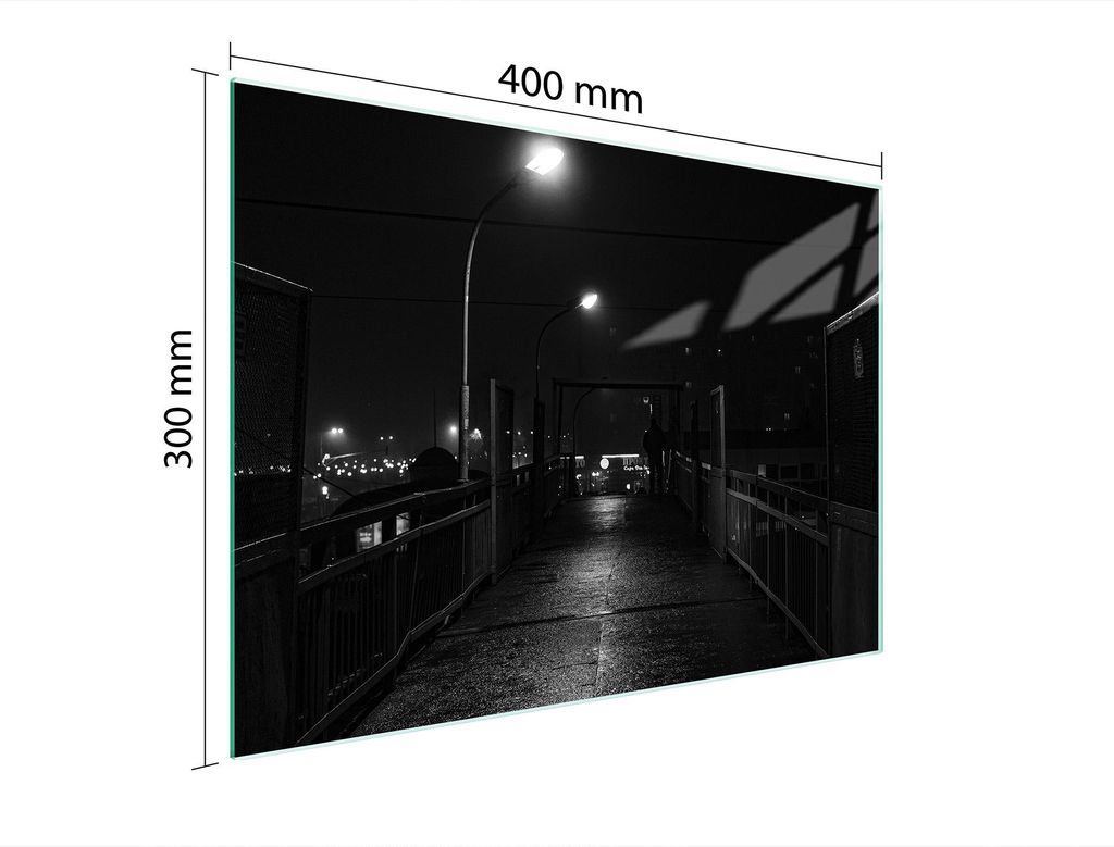 Schneidebrett Herdabdeckplatte Multiglasschneidplatte 40x30 cm Schwarz Stadt