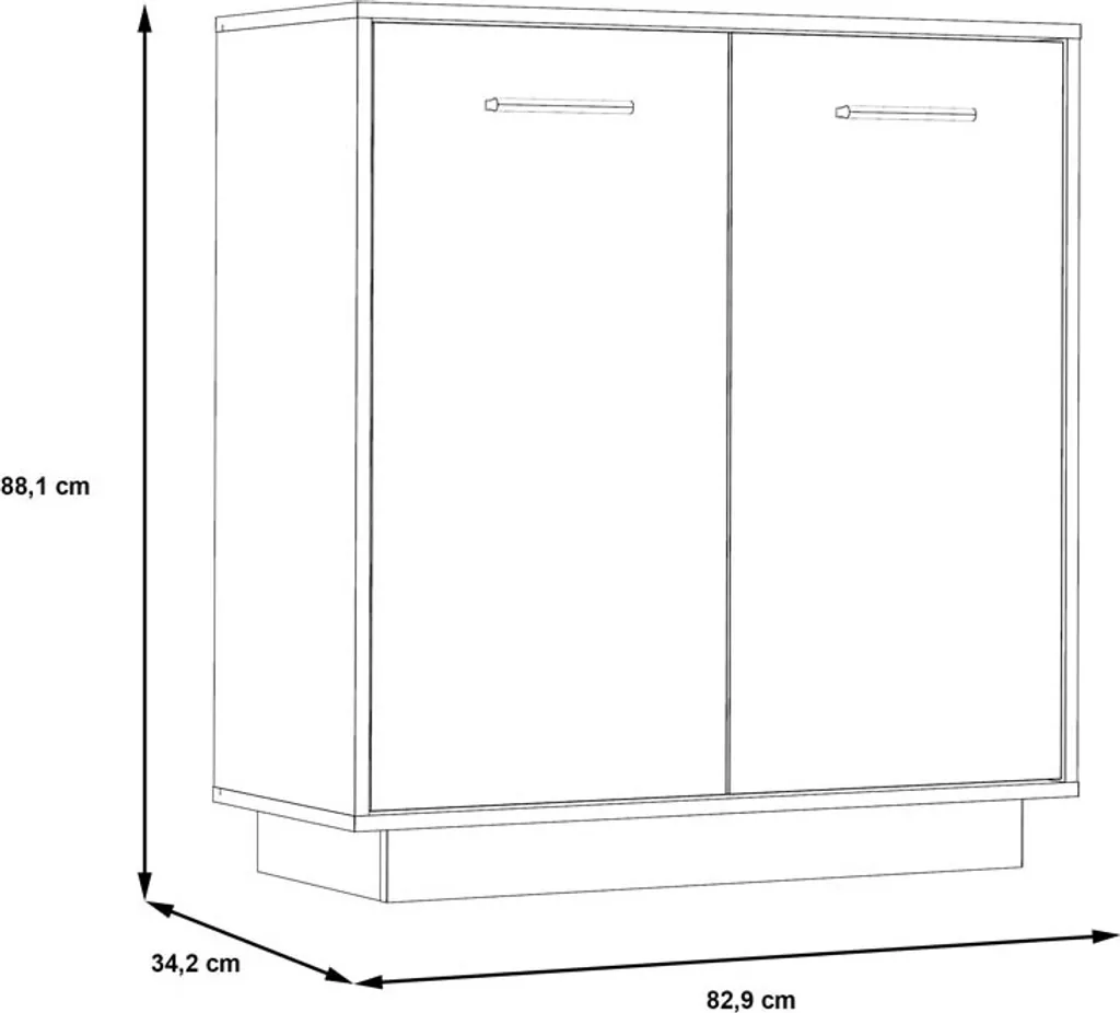 Meuble de rangement pour petits espaces buffet blanc bois 83 cm de large - 9