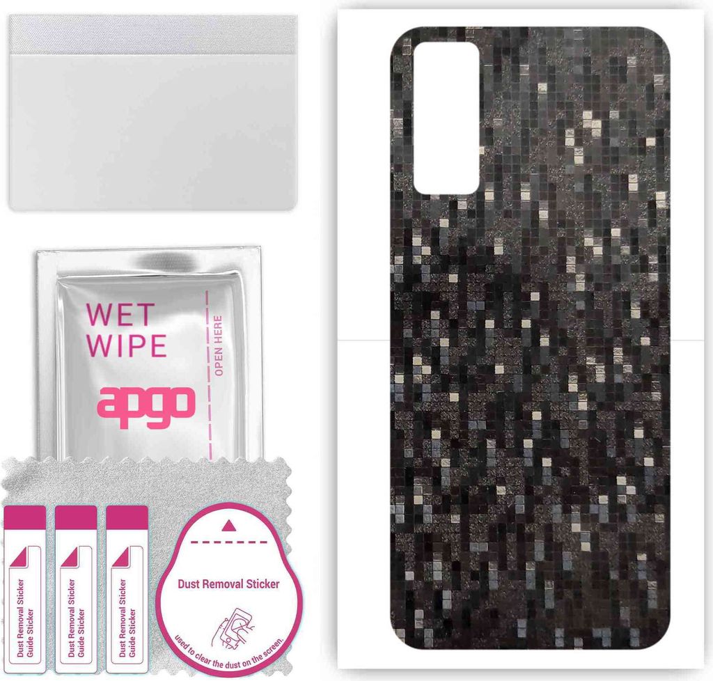 apgo Rückseite Schutzfolie, Skin, kompatibel mit Vivo Y20a, Hinten Displayschutzfolie aus Vinylfolie, kratzfest, einfache Montage - Carbon Black P...