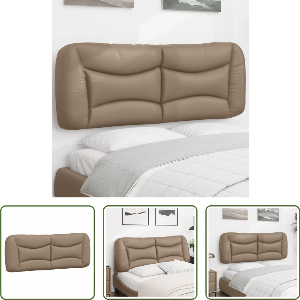 The Living Store Kopfteil-Kissen Cappuccino-Braun 140 cm Produktbild 