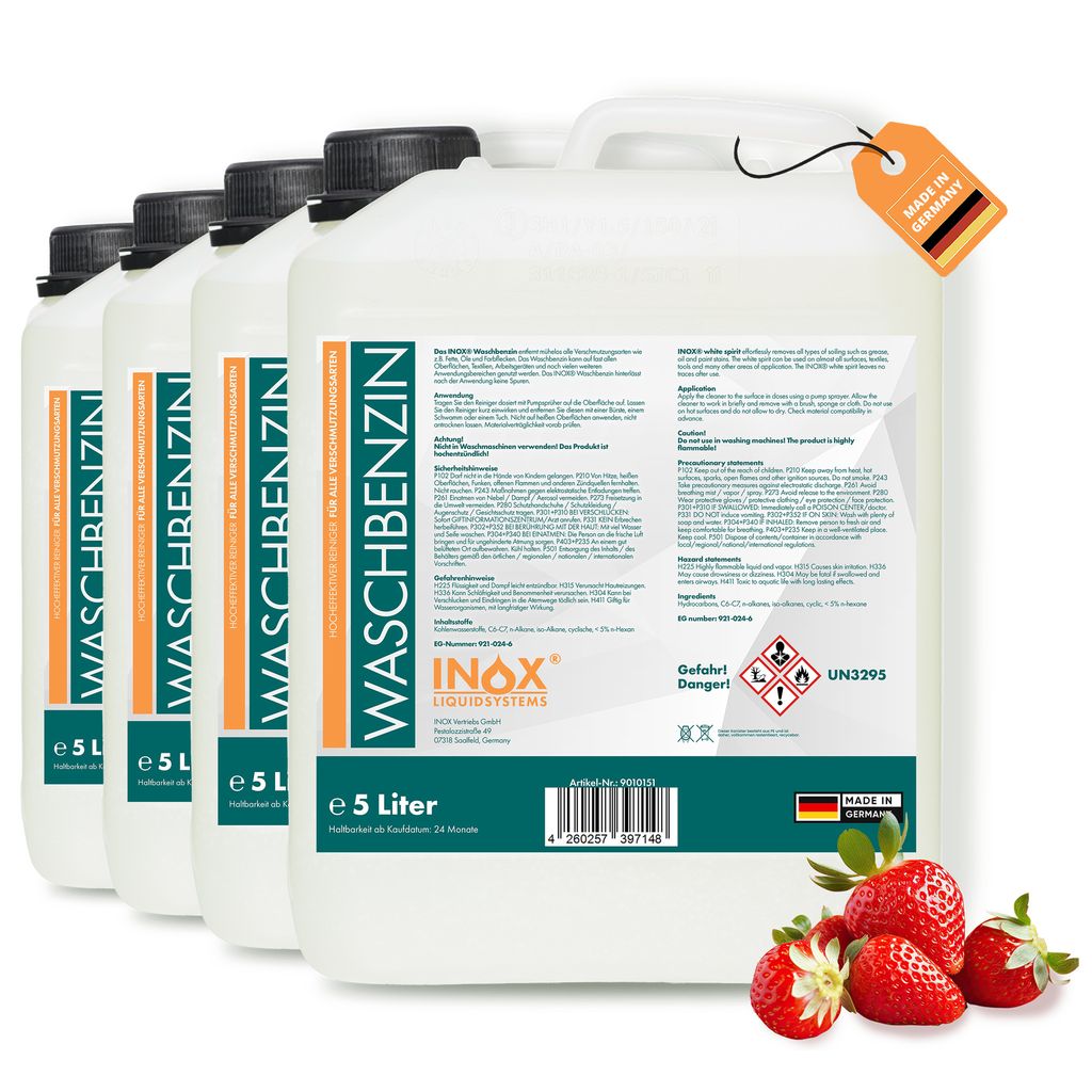 INOX® Waschbenzin 4x5L - Reinigungsbenzin Spezial Reiniger Produktbild 